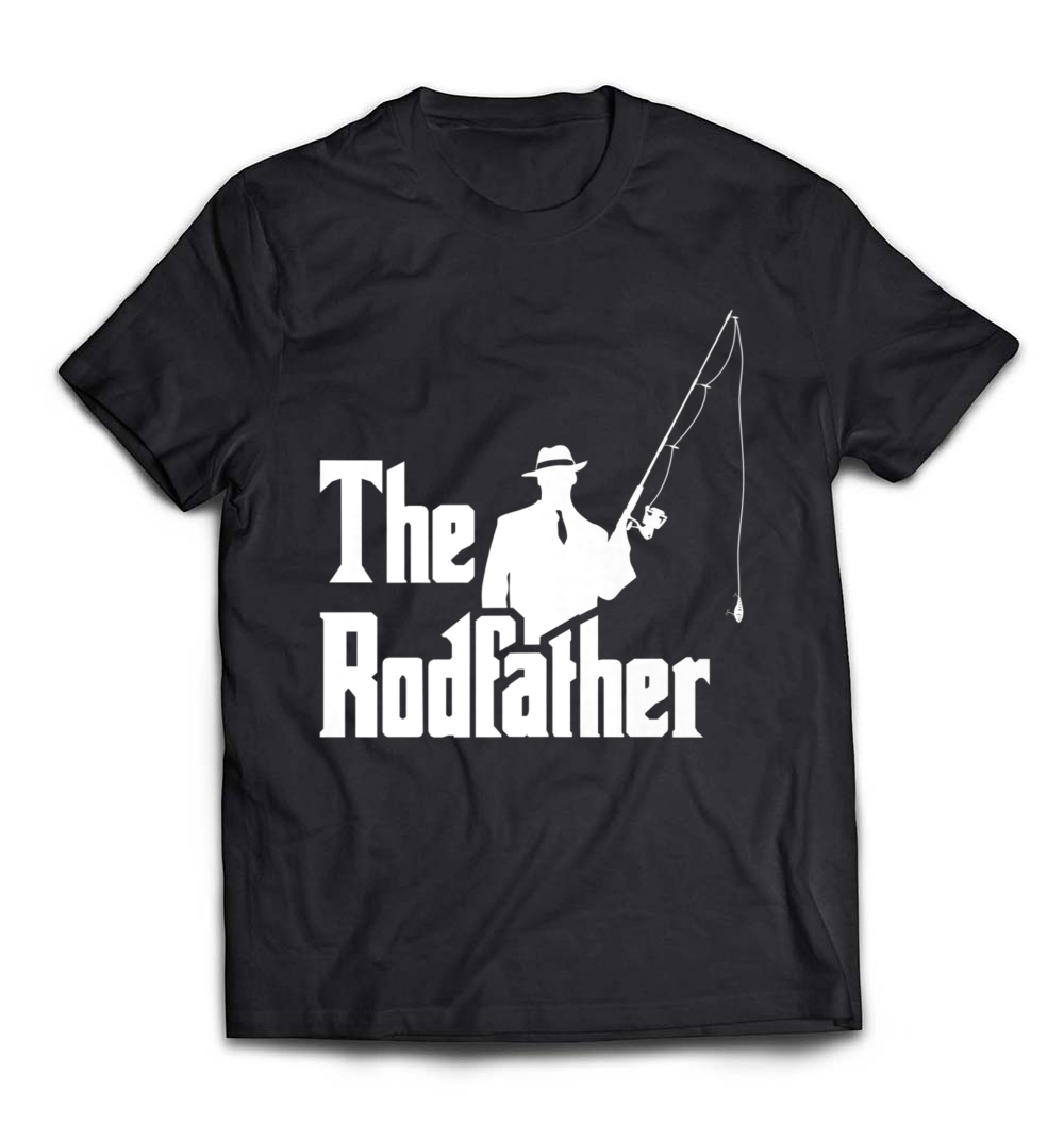 The Rodfather T-Shirt – A Humorous Gift for Fishing Enthusiasts